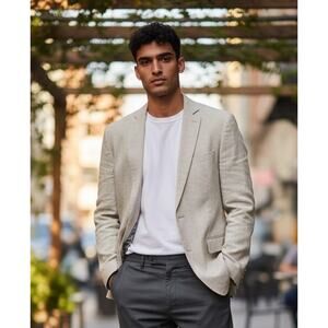 Tallia Men’s Cream Linen Sport Coat Size 44R NWOT